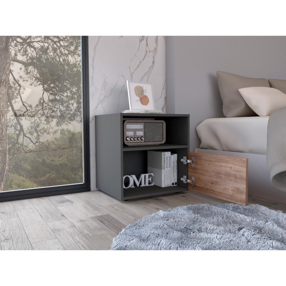 Velador Galanto, Plomo y Lenno con Una Puerta Batiente