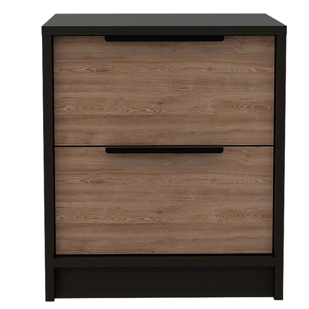 Velador Dos Cajones, FM Furniture 001N, Negro