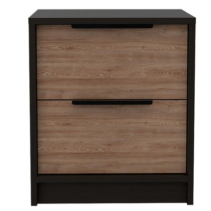 Velador Dos Cajones, FM Furniture 001N, Negro