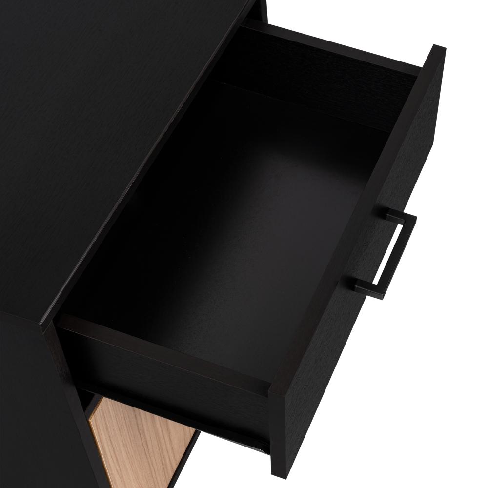 Mesa de Noche Grays, Wengue y Fresno Europeo, con una puerta y cajón (vista 11)