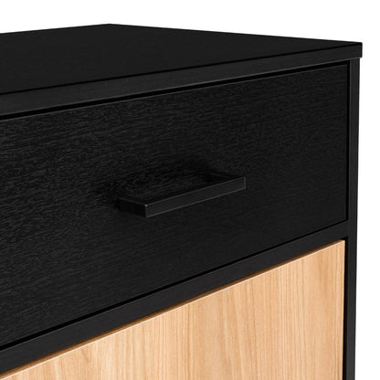 Mesa de Noche Grays, Wengue y Fresno Europeo, con una puerta y cajón (vista 12)