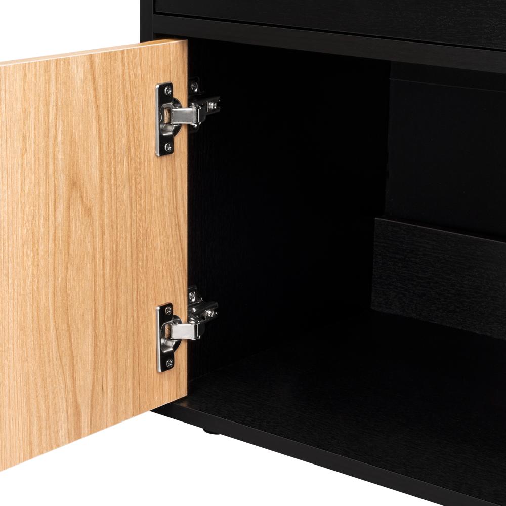 Mesa de Noche Grays, Wengue y Fresno Europeo, con una puerta y cajón (vista 13)