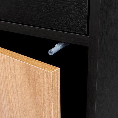 Mesa de Noche Grays, Wengue y Fresno Europeo, con una puerta y cajón (vista 14)