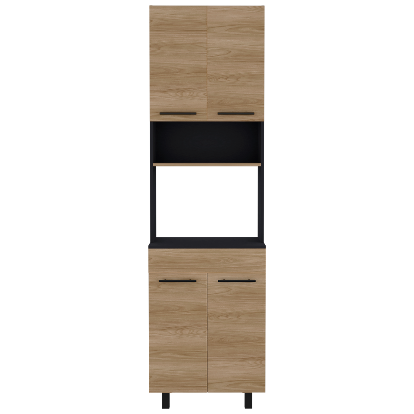 Mueble De Cocina Para Microondas Luna, Wengue Y Fresno