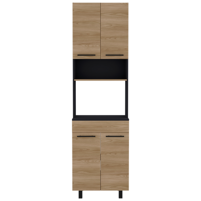 Mueble De Cocina Para Microondas Luna, Wengue Y Fresno