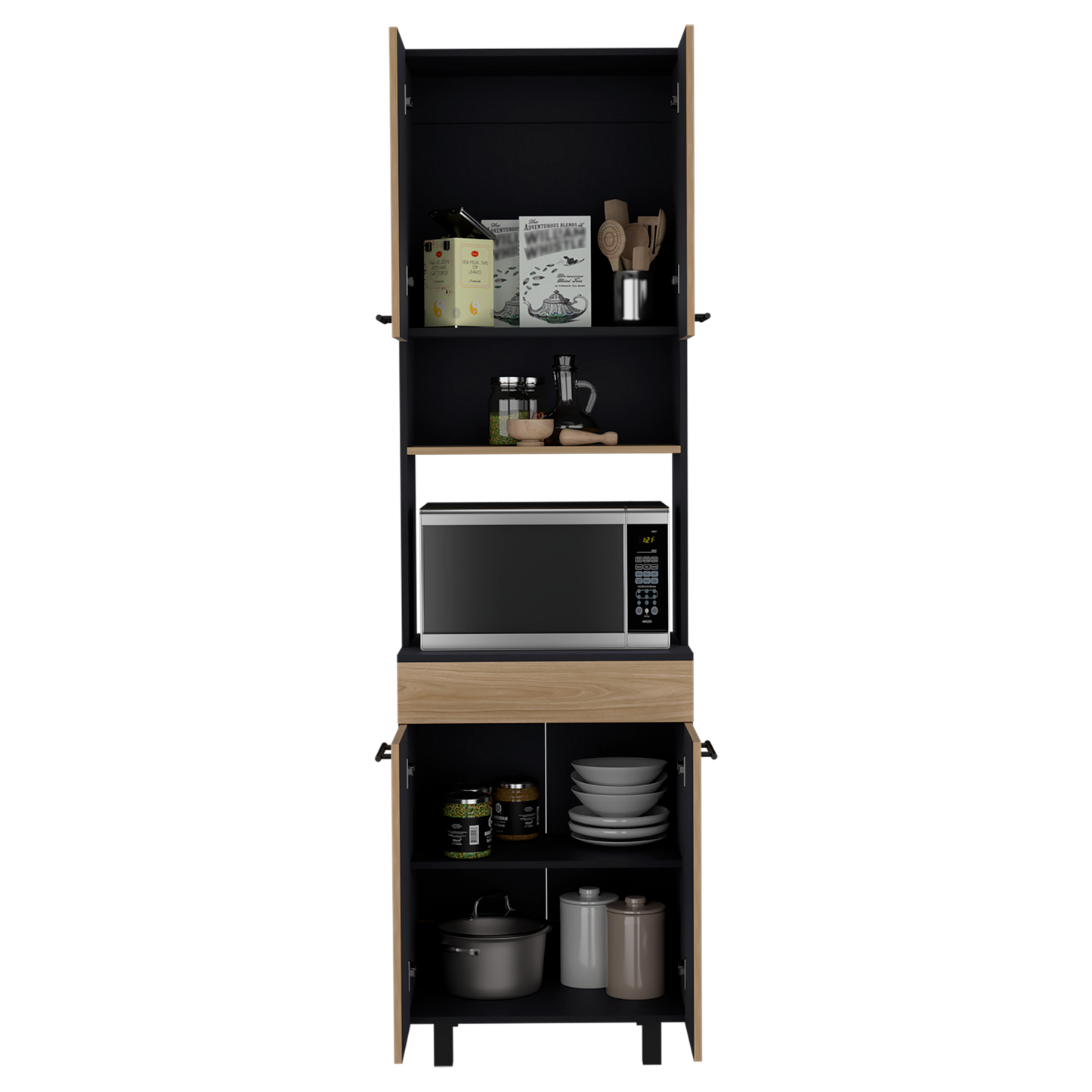 Mueble Para Microondas, Café Claro