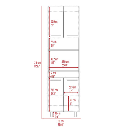 Mueble De Cocina Para Microondas Luna, Wengue Y Fresno