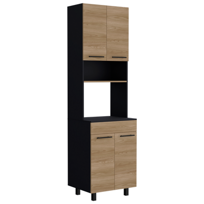 Mueble De Cocina Para Microondas Luna, Wengue Y Fresno