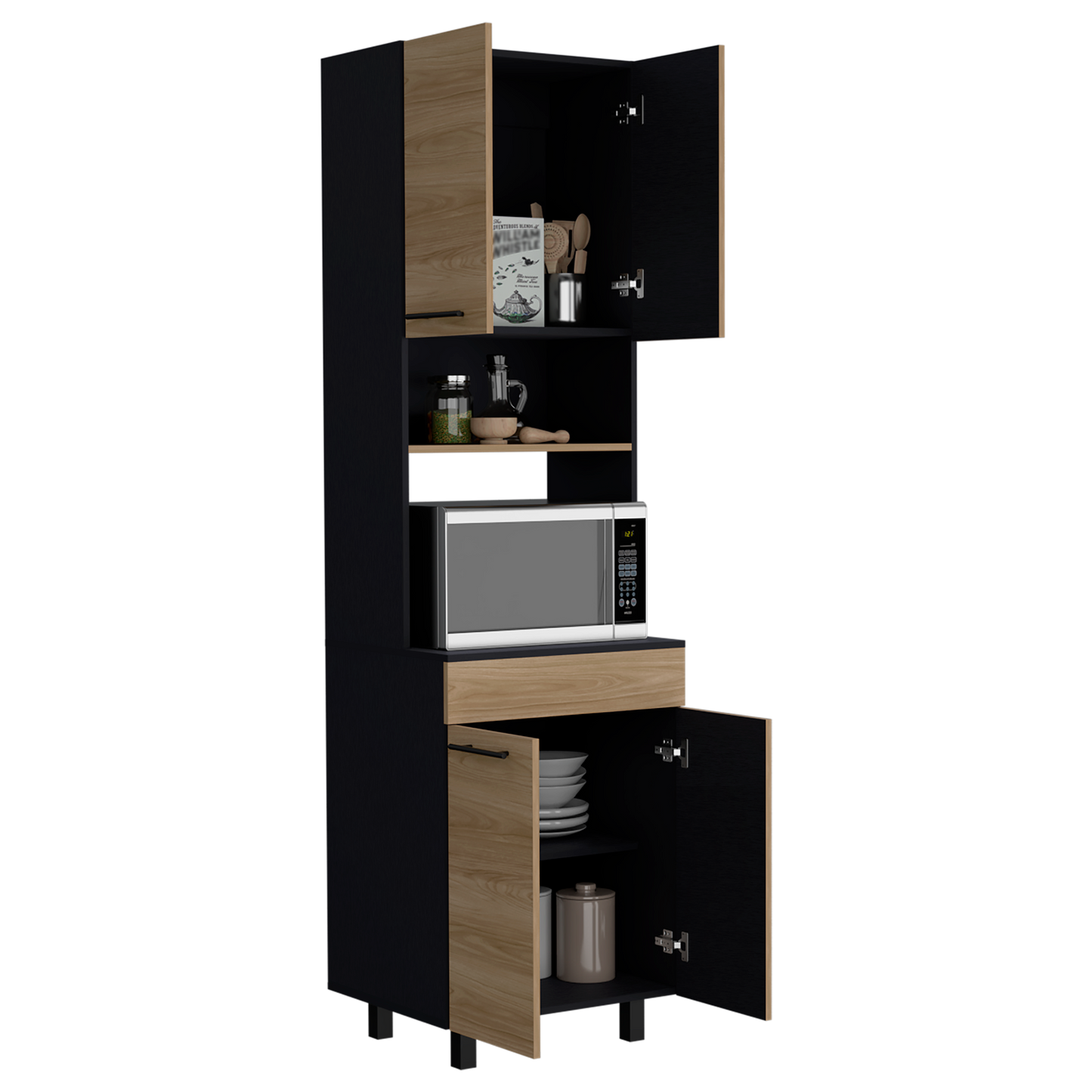 Mueble Para Microondas, Café Claro