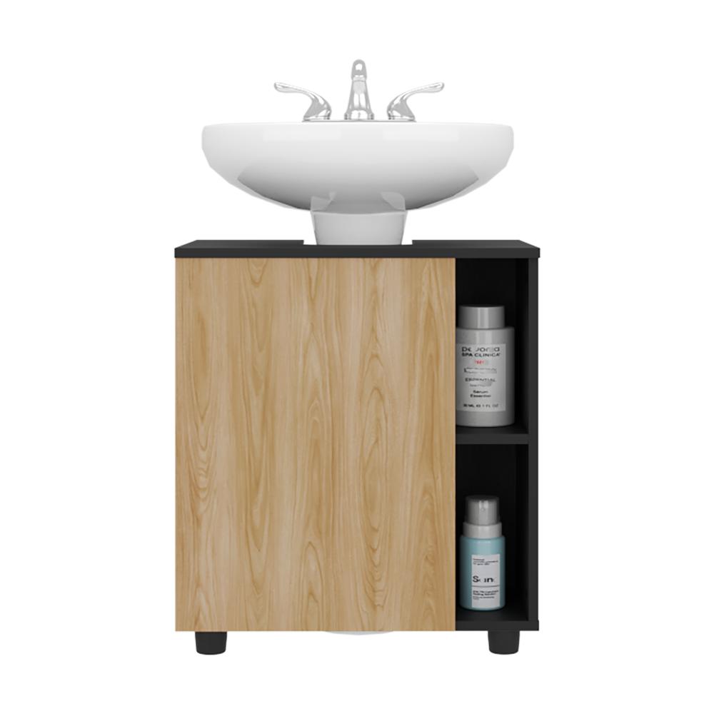 Mueble Para Lavamanos Pascuale Una Puerta, Wengue Y Fresno