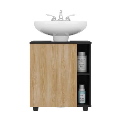 Mueble Para Lavamanos Pascuale Una Puerta, Wengue Y Fresno