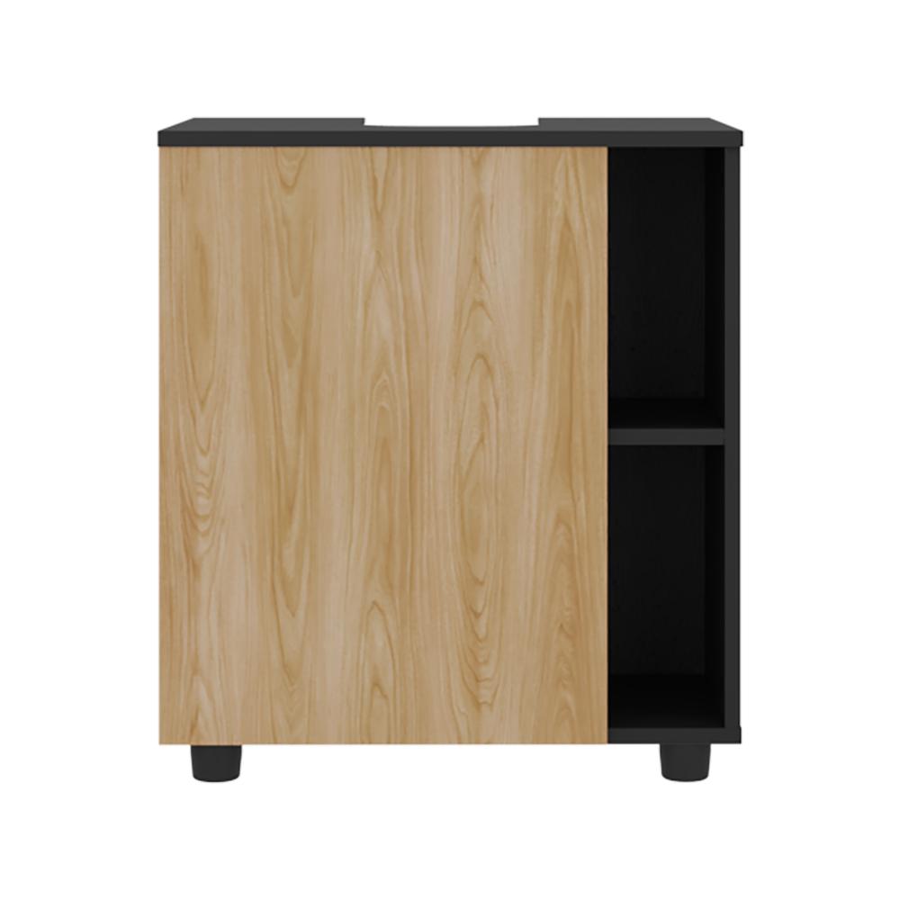 Mueble Para Lavamanos Pascuale Una Puerta, Wengue Y Fresno
