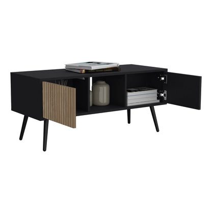 Mesa De Centro Funes Eco, Wengue, con dos puertas batientes. (vista 3)