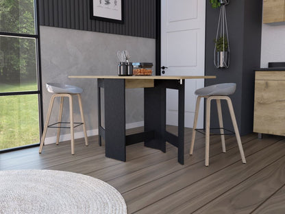 Mesa Abatible, Compact, Wengue y Macadamia, con amplio espacio para colocar objetos (vista 2)