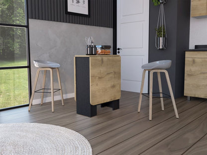 Mesa Abatible, Compact, Wengue y Macadamia, con amplio espacio para colocar objetos (vista 3)