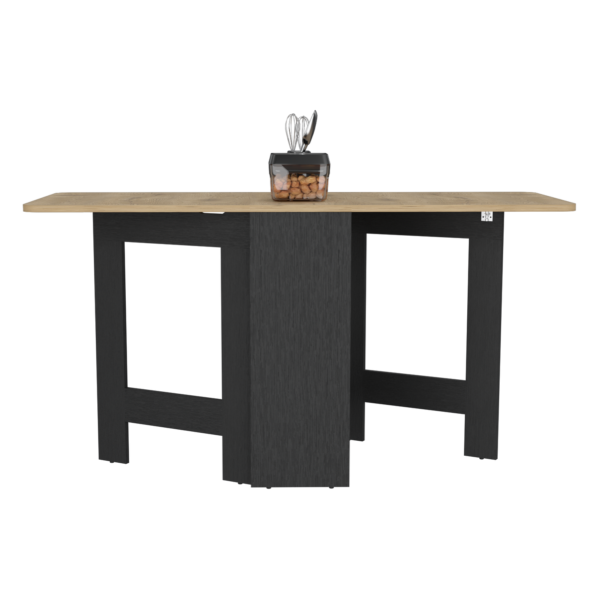 Mesa Abatible, Compact, Wengue y Macadamia, con amplio espacio para colocar objetos (vista 4)