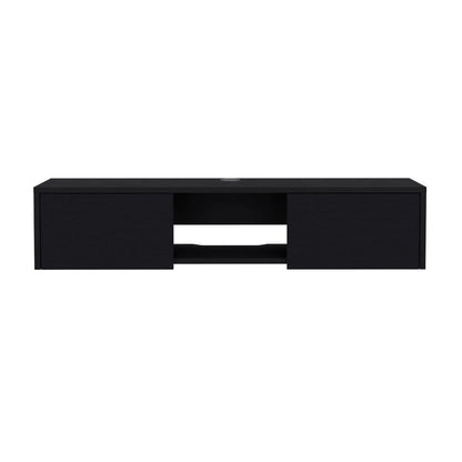 Panel Tv Gleid 49" Negro, Con Dos Puertas Abatibles