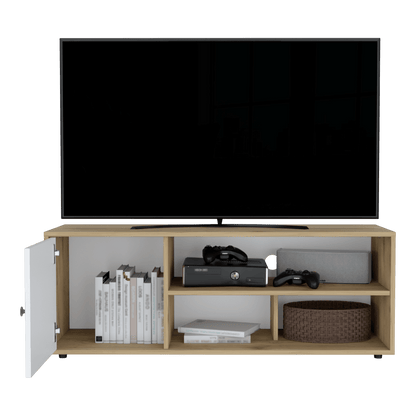 Rack Tv Noah 55" Café Claro, Con una Puerta