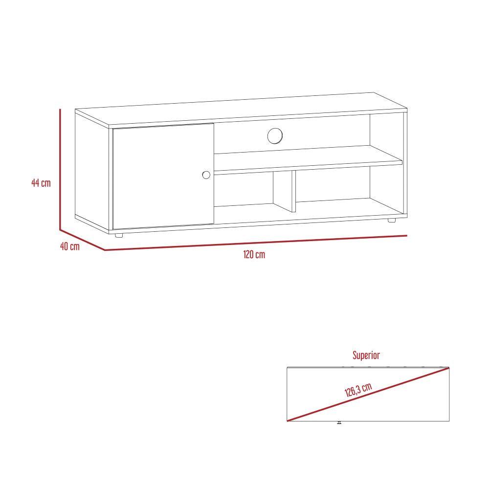 Rack Tv Noah 55" Café Claro, Con una Puerta