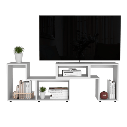 Mesa Para Tv Ascher, Blanco Duqueza, con Espacio Para Televisor de Hasta 50 Pulgadas