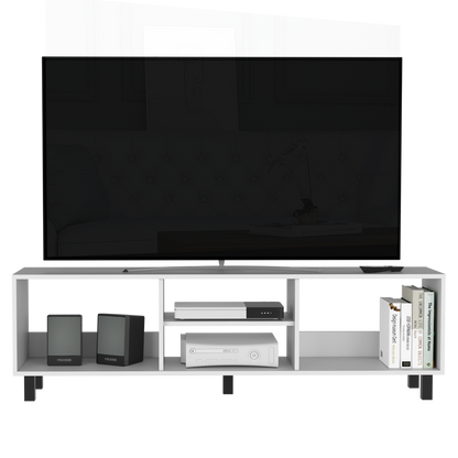 Rack Tv Tunez 70" Multiusos Blanco, Con Entrepaños