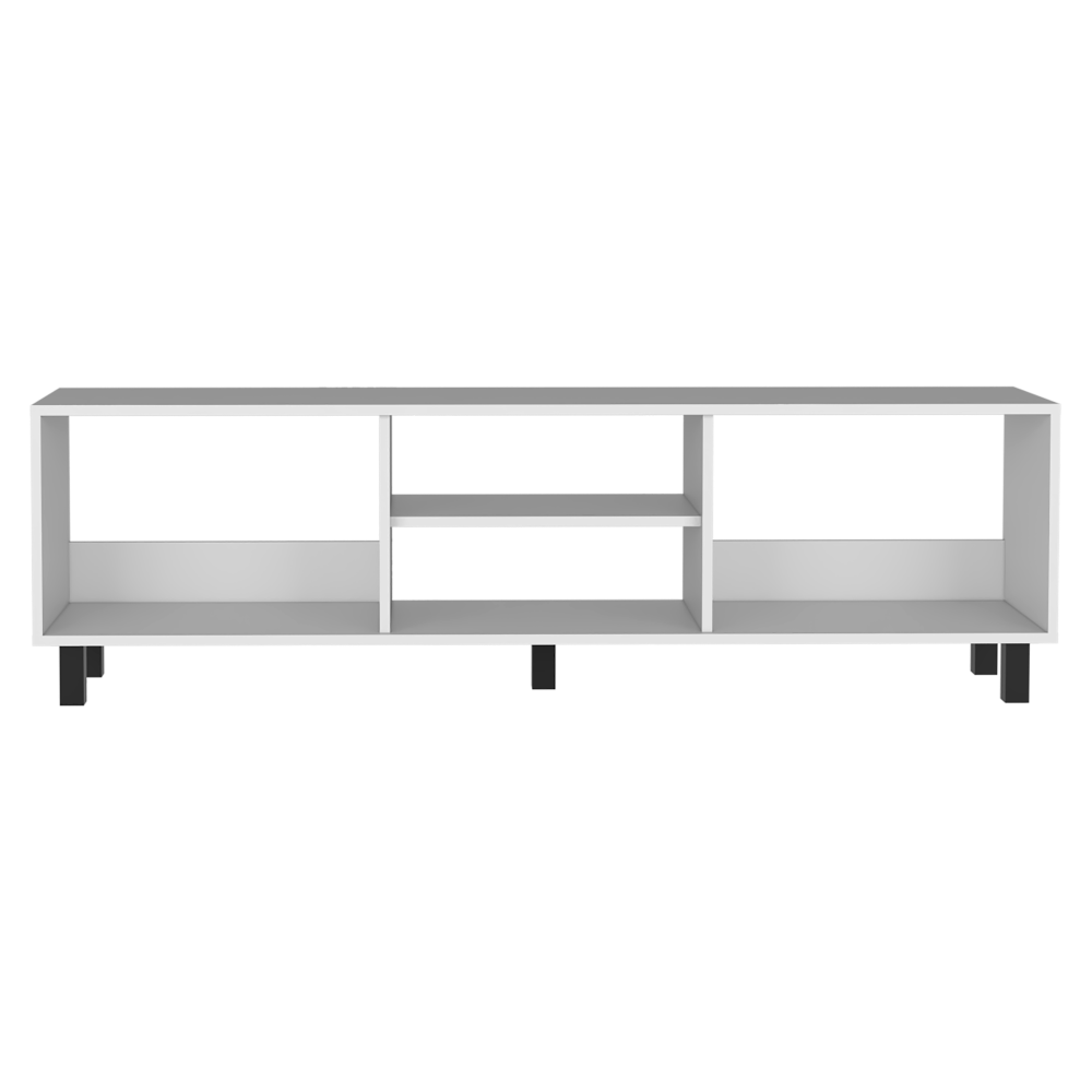 Rack Tv Tunez 70" Multiusos Blanco, Con Entrepaños