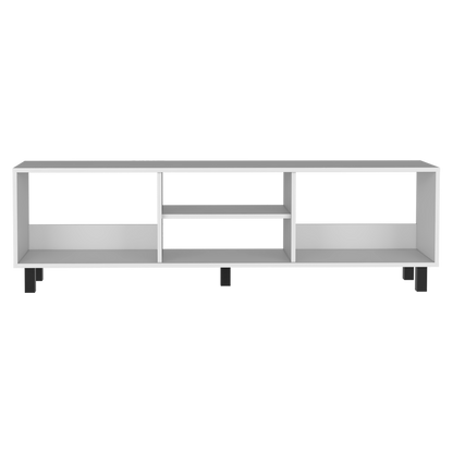 Rack Tv Tunez 70" Multiusos Blanco, Con Entrepaños