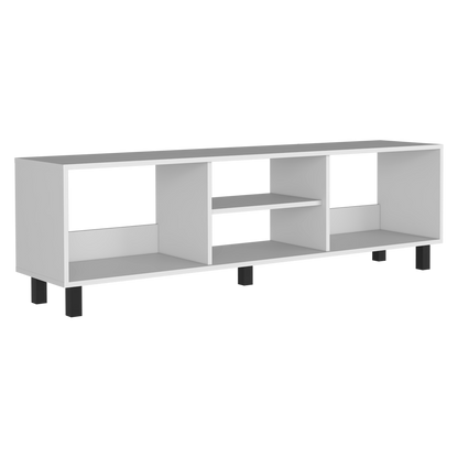 Rack Tv Tunez 70" Multiusos Blanco, Con Entrepaños