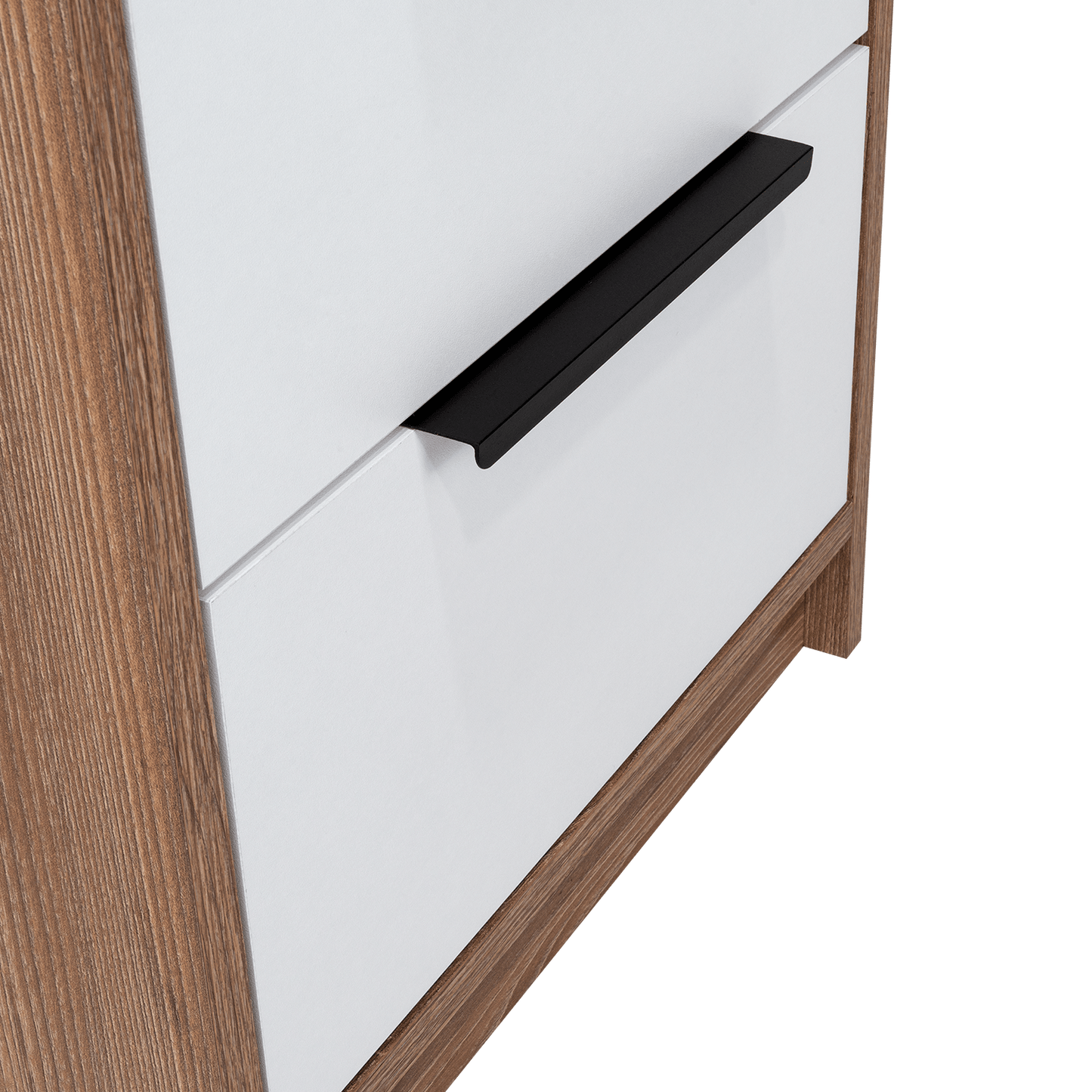 Velador Kaia, Miel y Blanco, con Dos Cajones Organizadores