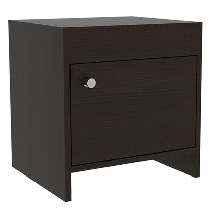 Mesa de Noche Colore Color Wengue Para Dormitorio