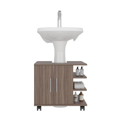 Optimizador Lavamanos Bath 300 Dos Puertas Fm, Avellana Blanco