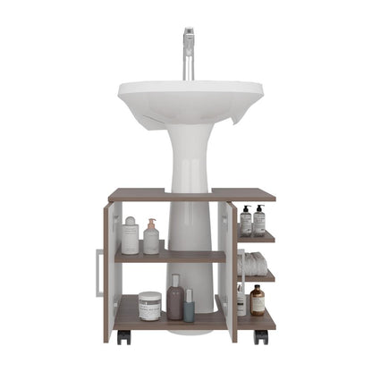 Optimizador Lavamanos Bath 300 Dos Puertas Fm, Avellana Blanco