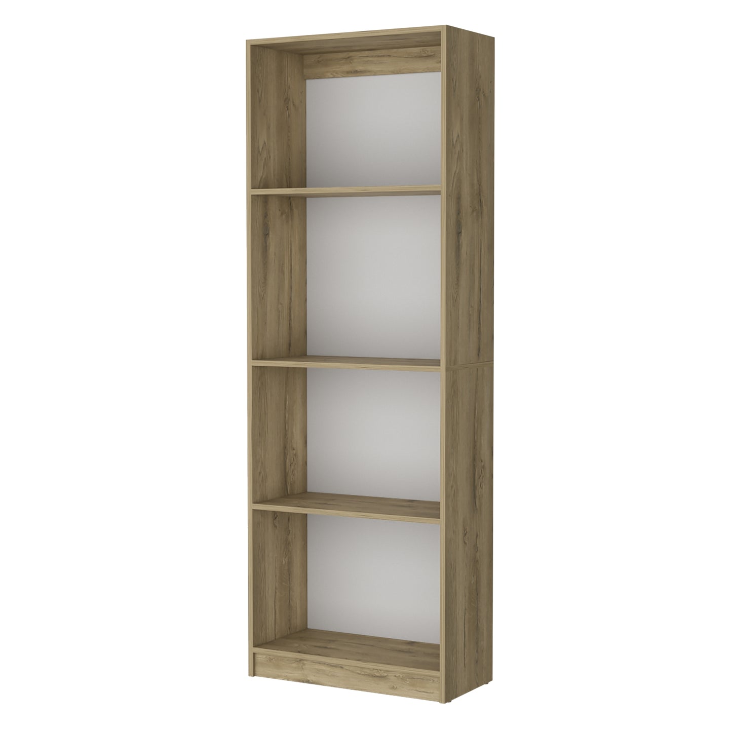 Biblioteca Estante Con Cuatro Repisas Melamina, FM Furniture Cafe Claro