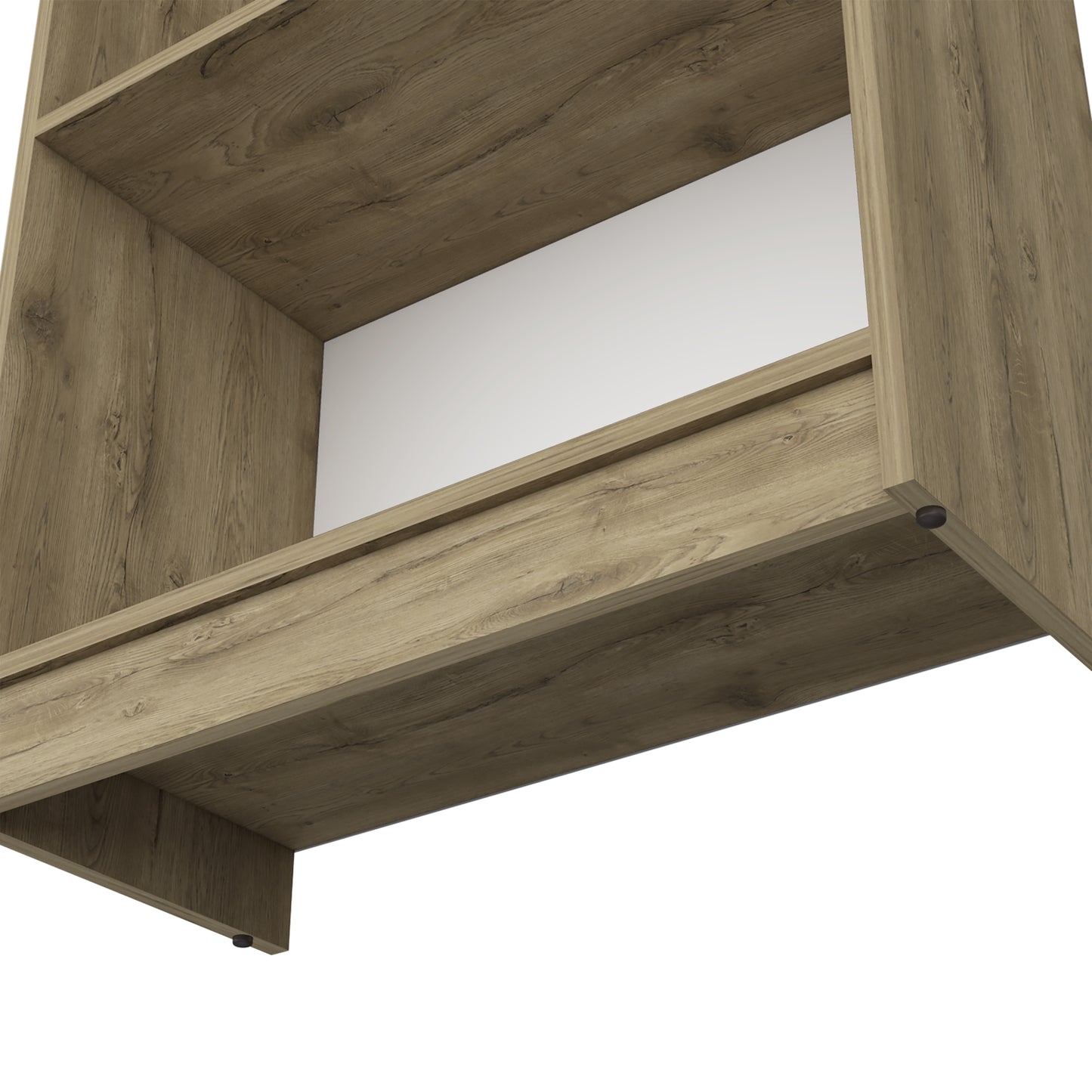 Biblioteca Estante Con Cuatro Repisas Melamina, FM Furniture Cafe Claro