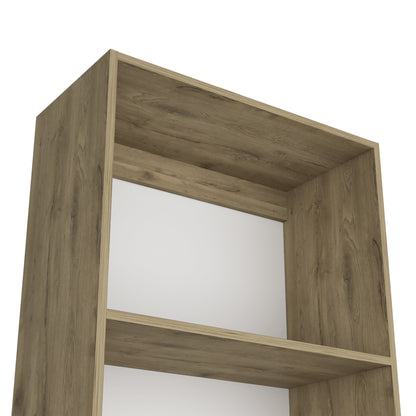 Biblioteca Estante Con Cuatro Repisas Melamina, FM Furniture Cafe Claro