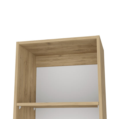 Biblioteca Estante Con Cinco Repisas Melamina, FM Furniture Cafe Claro