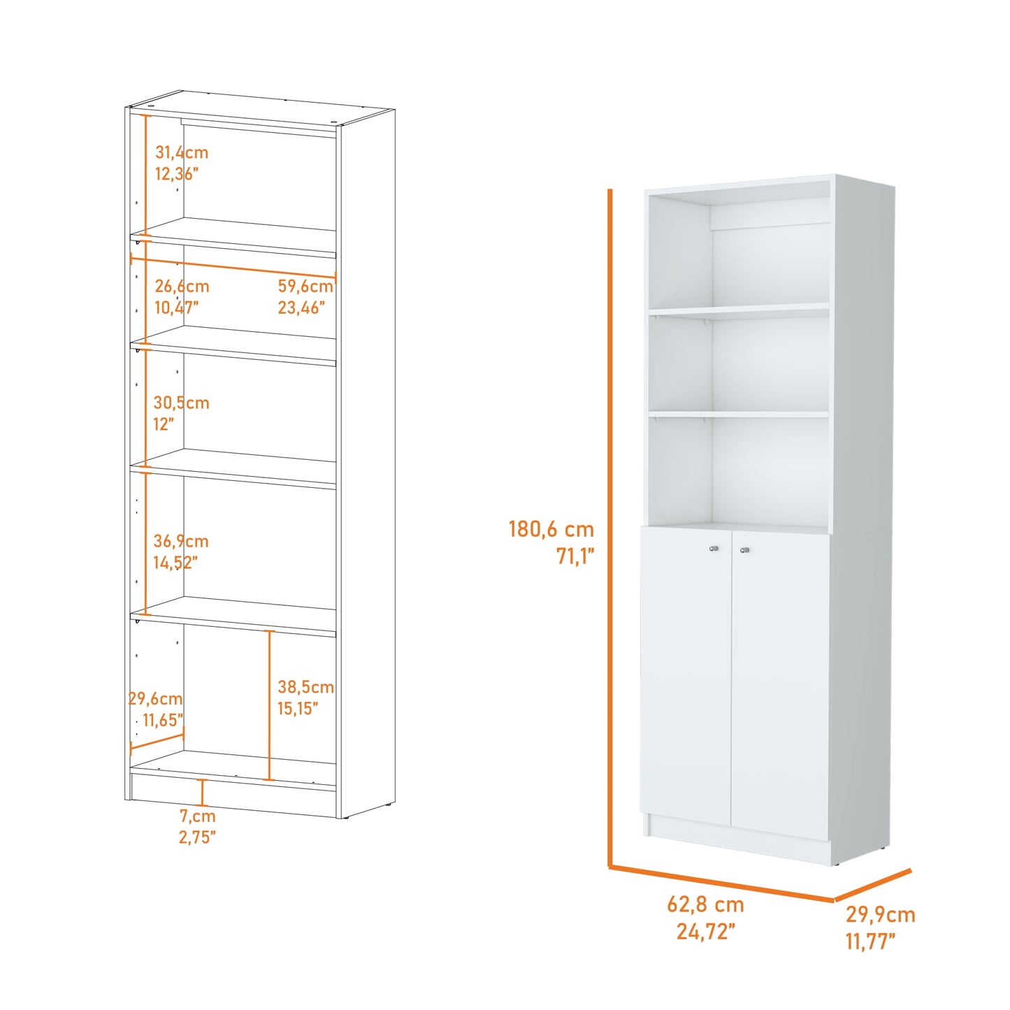 Estante, FM Furniture 020B Blanco