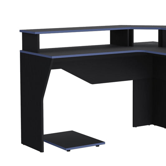 Escritorio Gamer, FM Furniture 046N Negro Y Azul