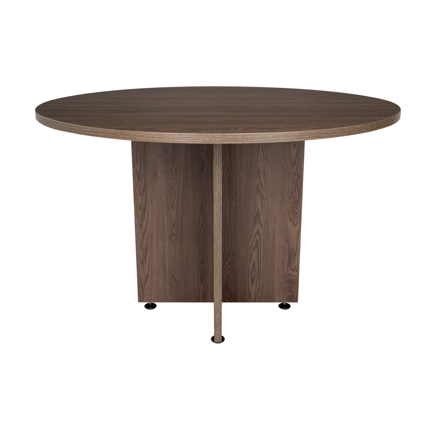 Mesa De Reunion Redonda Fm 055N Negro Y Café Oscuro