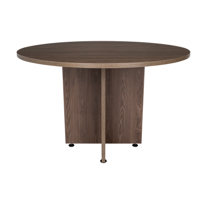 Mesa De Reunion Redonda Fm 055N Negro Y Café Oscuro