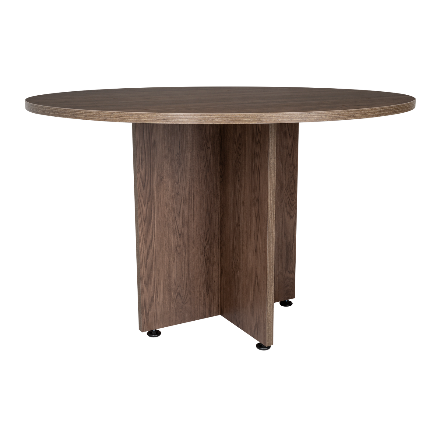 Mesa De Reunion Redonda Fm 055N Negro Y Café Oscuro