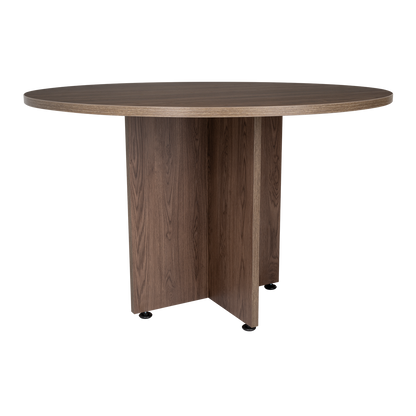 Mesa De Reunion Redonda Fm 055N Negro Y Café Oscuro