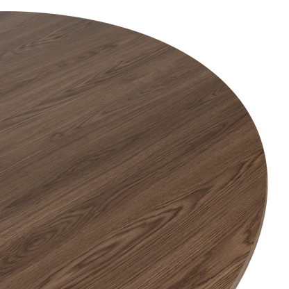 Mesa De Reunion Redonda Fm 055N Negro Y Café Oscuro