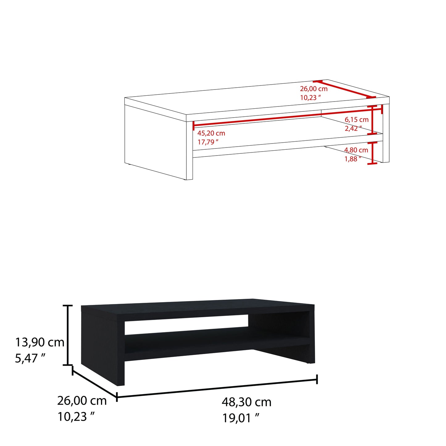 Base De Monitor Fm 001N Negro