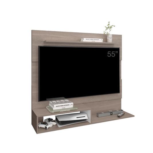 Panel de Tv Beijing, Bardolino y Blanco, con espacio para tv 55"