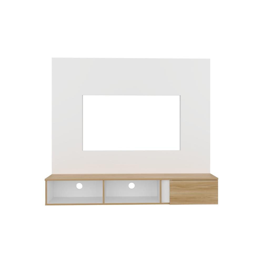 Panel Tv 65", Blanco Y Cafe Claro
