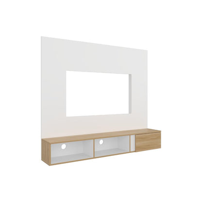 Panel Tv 65", Blanco Y Cafe Claro