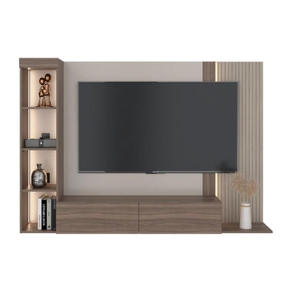 Panel de Tv Gamma, Capri y Avellana con Espacio Para Televisor de Hasta 65"