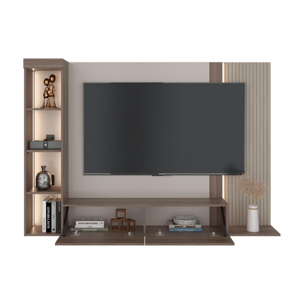 Panel de Tv Gamma, Capri y Avellana con Espacio Para Televisor de Hasta 65"