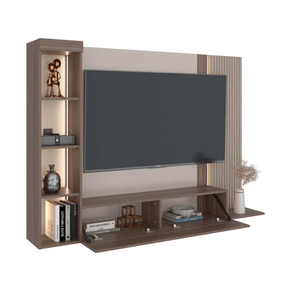 Panel de Tv Gamma, Capri y Avellana con Espacio Para Televisor de Hasta 65"